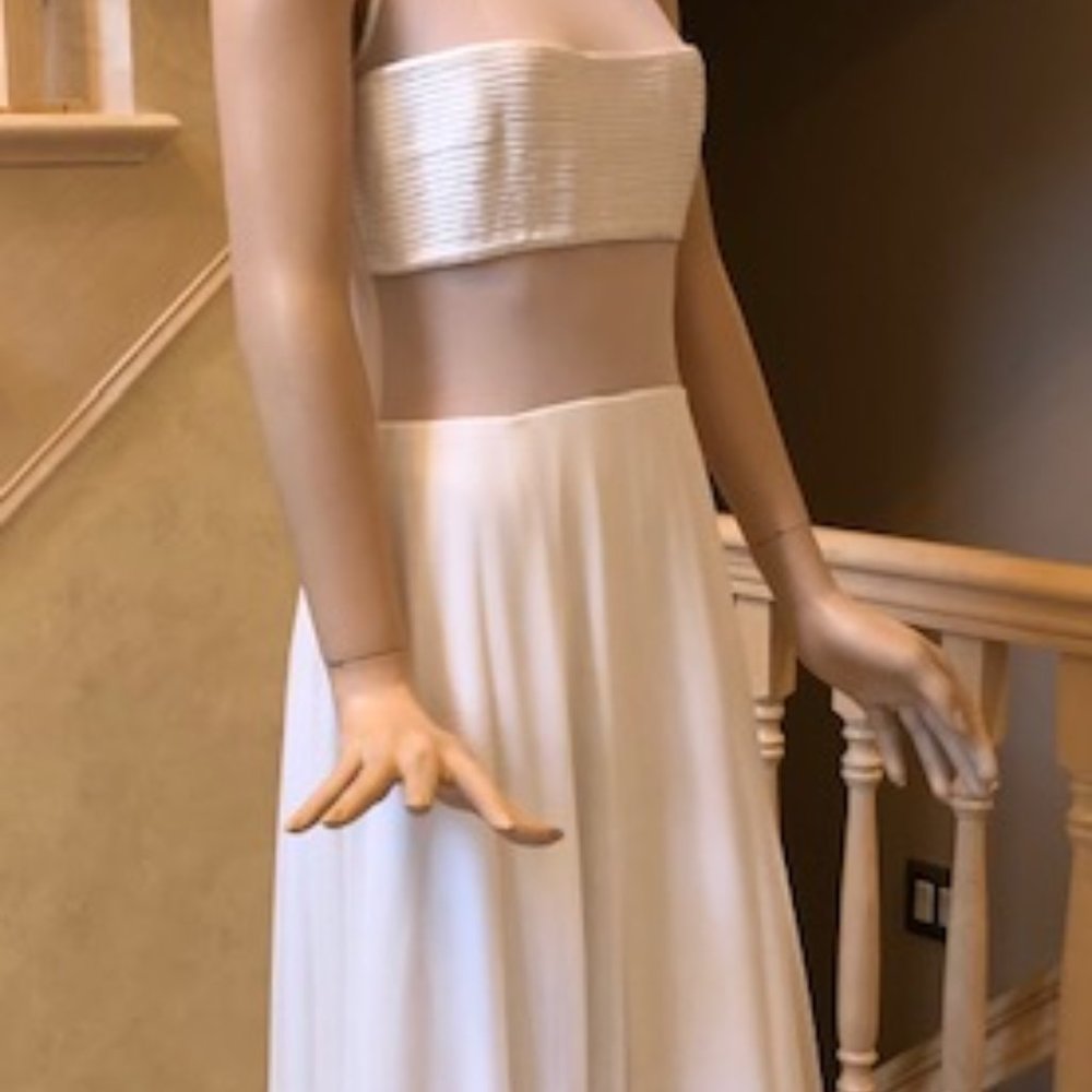 White Sheer long gown